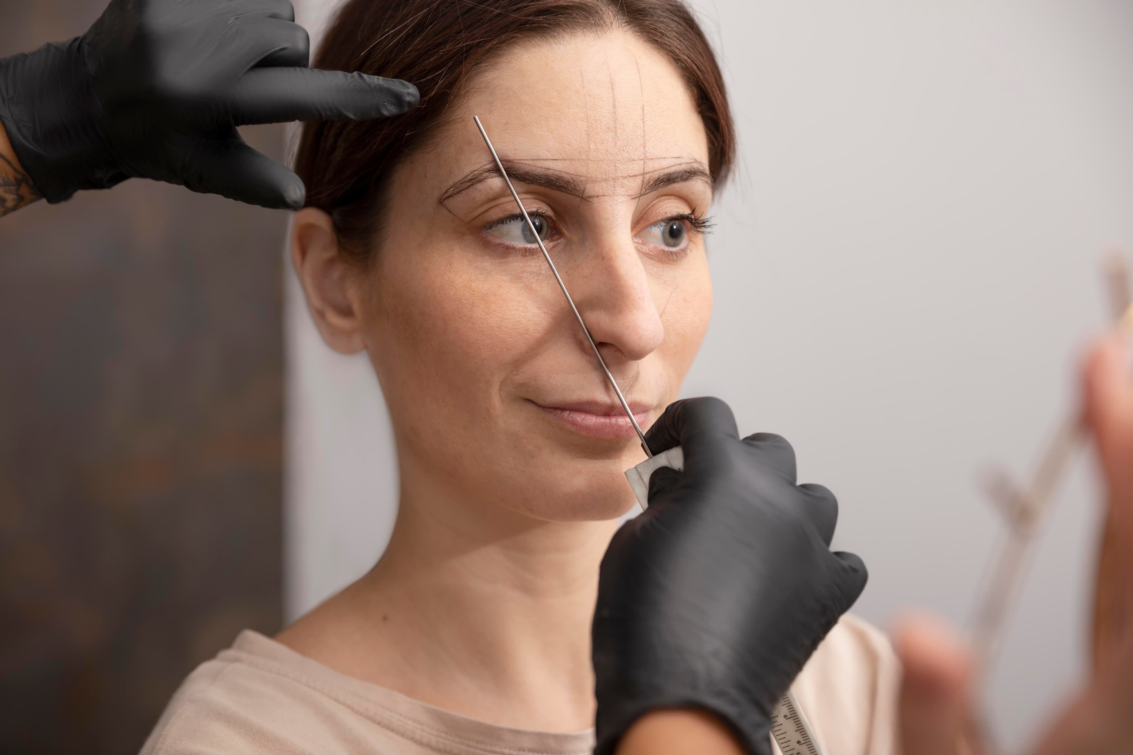 Patient demonstrating a defined, lifted facial structure