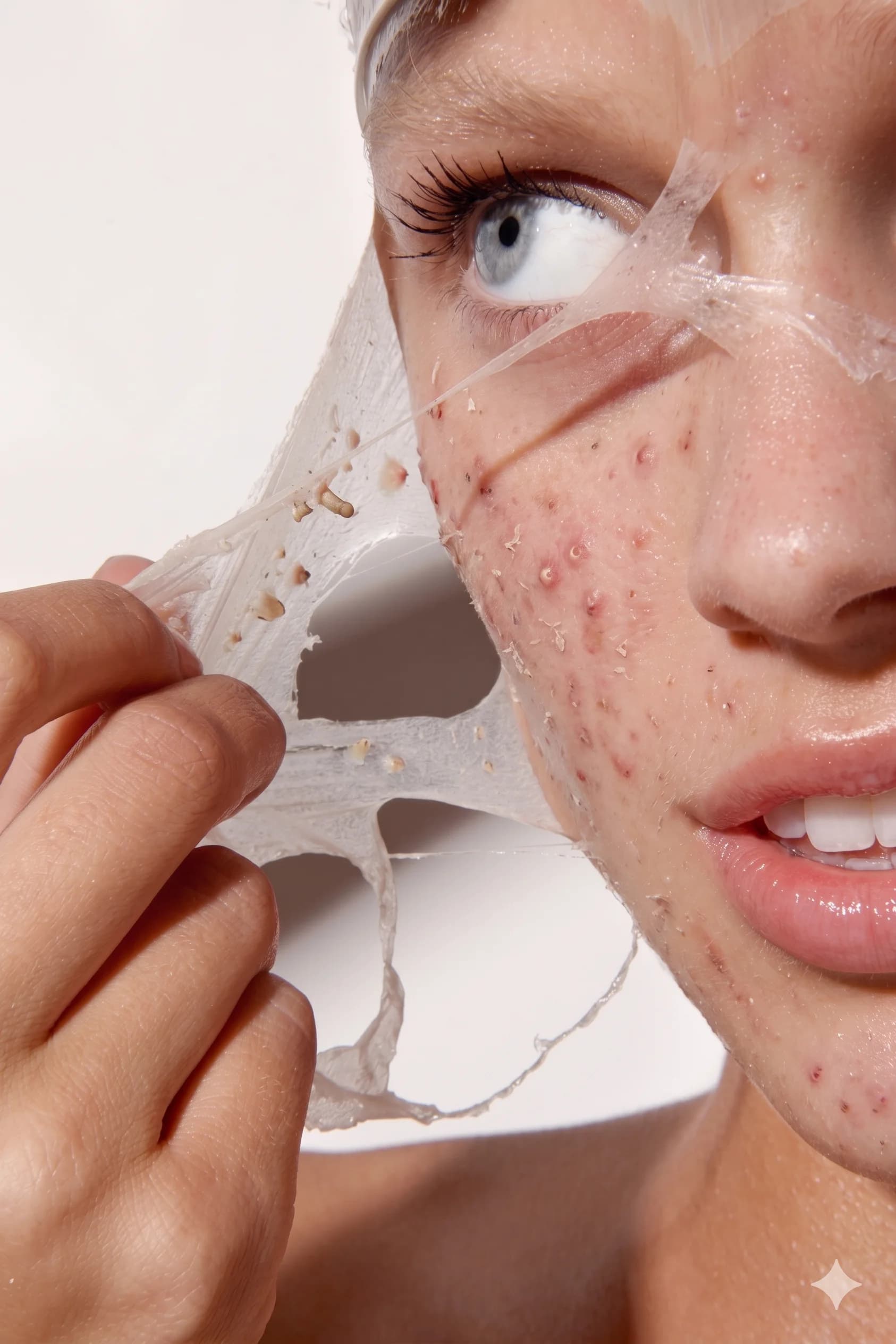 Patient with clear, healthy skin