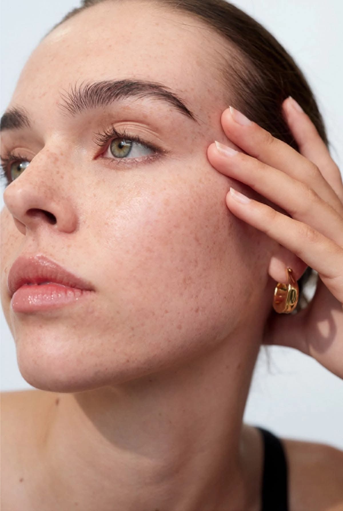 Patient with clear, even-toned skin